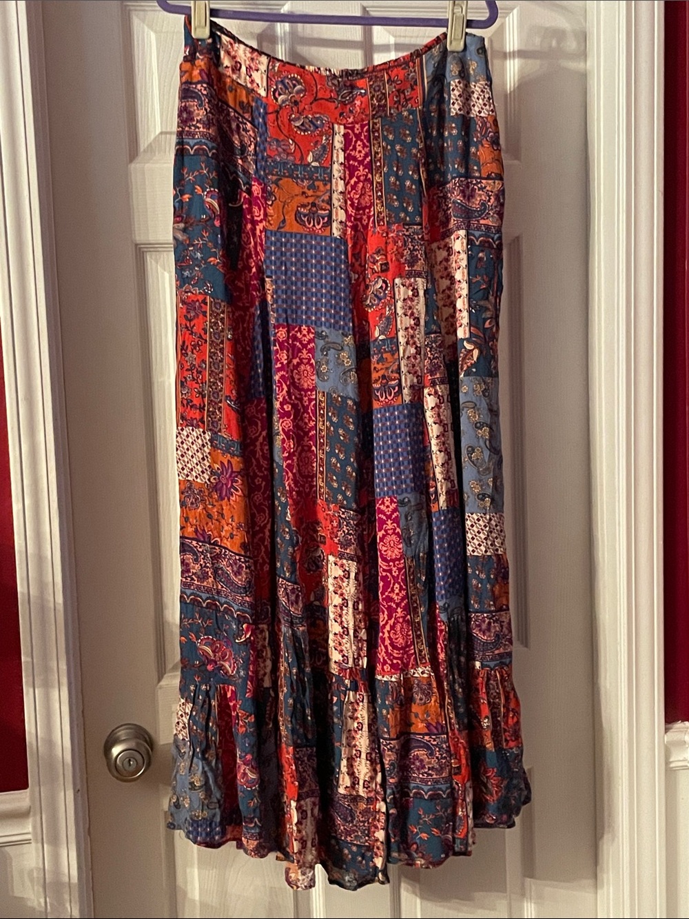 Bohemian Patchwork Wide Leg Pants  in Multicolor